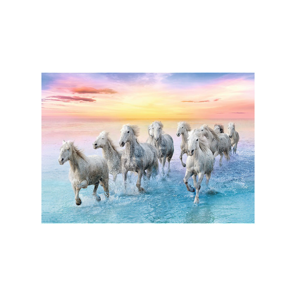 Trelf Puzzle 500pcs Galloping White Horses